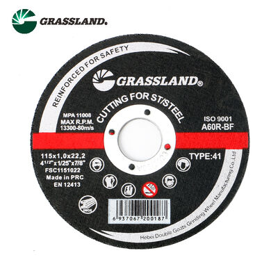 GRASSLAND 4.5 "دیسک های برش فلزی 115mm X 1.0mm X 22.2mm برای برش بدون آلاینده از فولاد ضد زنگ
