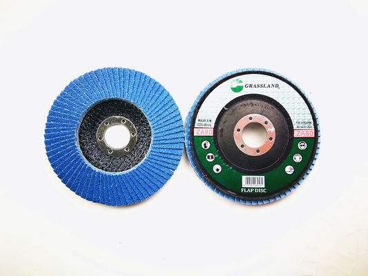 چرخ دیسکی فلپ آبی Zirconia VSM Grain P80 Grit 125 mm