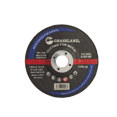 4" 100mm X 3.2mm X 16mm فولاد ضد زنگ برش دیسک زاویه آسیاب با استفاده از آکسید آلومینیوم سنگ شکن EN 12413