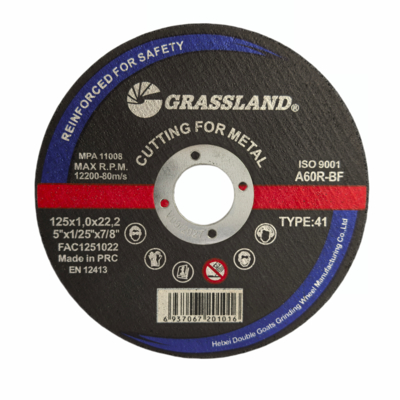 GRASSLAND فلز تراش دیسک 125mm X 1mm X 22.2mm برای برش دقیق لرزش آزاد