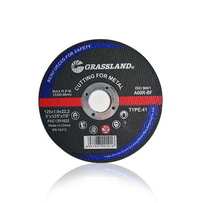 GRASSLAND فلز تراش دیسک 125mm X 1mm X 22.2mm برای برش دقیق لرزش آزاد