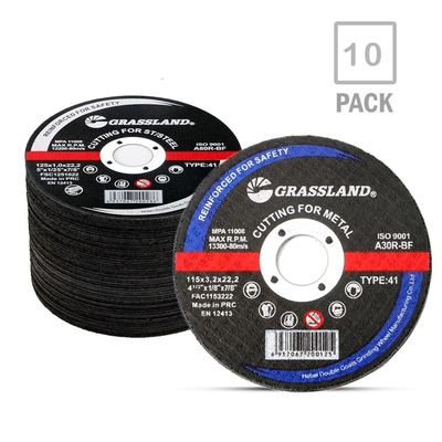 GRASSLAND  صفحات برش فلزی ساینده رزینی برای استیل ضد زنگ 115 X 3.2 X 22.2 برای سنگ فرز