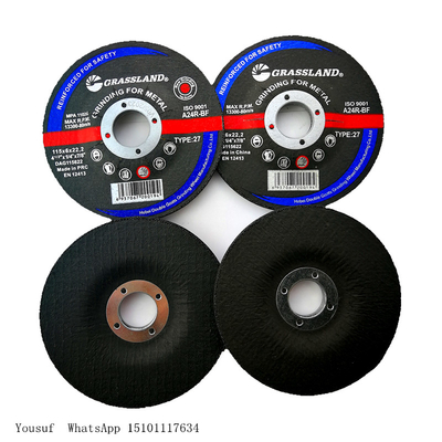 چرخ ساینده 4.5 اینچ X 1/4 اینچ X 7/8 اینچ A24R T27 برای آسیاب 30 گریت