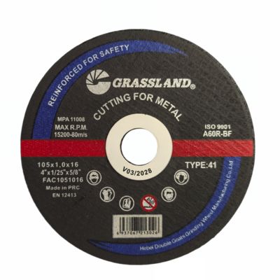 105 X 1 X 16 MM دیسک های آسیاب فلز با شبکه فیبر شیشه ای چند سطح و مواد متصل به رزین