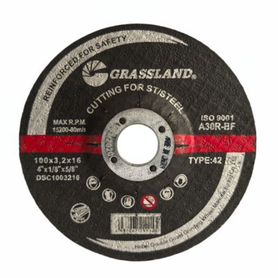 GRASSLAND 4 اینچ دیسک های آسیاب بی فولاد با آلومینیوم تک کریستال 100mm X 3.2mm X 16mm